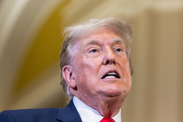 At a closed door lunch on Wednesday, Trump argued with senior  Senate Republicans. Credit: Getty