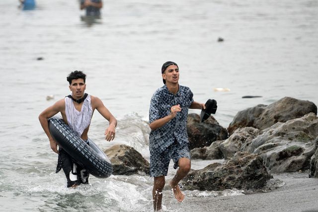 Tens of thousands of migrants have crossed the Spanish border in the last two days. Credit: Getty