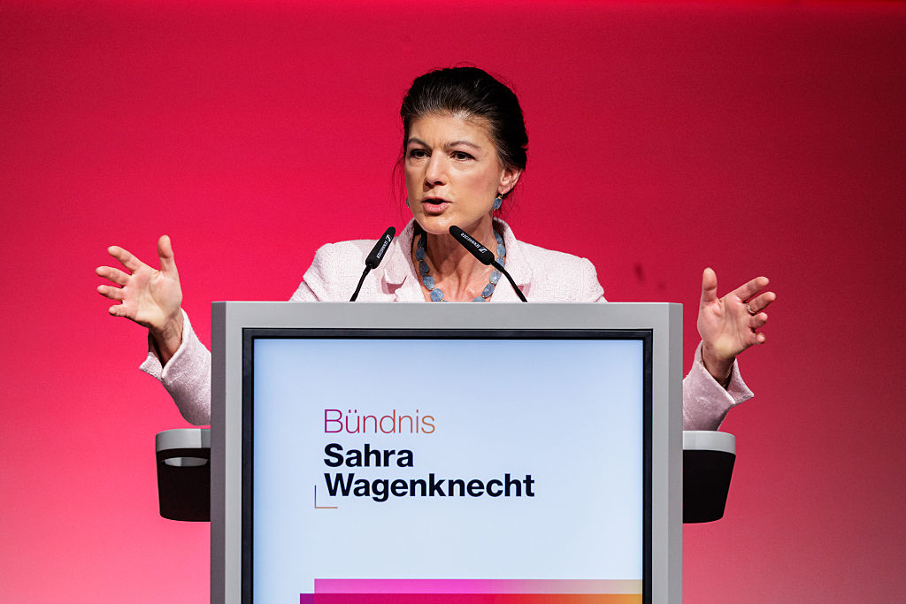 Sahra Wagenknecht is reportedly pushing for an alliance with the AfD ahead of state elections in September. Credit: Getty