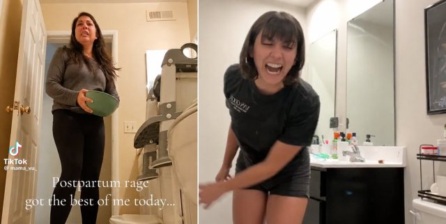 Online spectators are performing 'postpartum tantrums' in reaction to the Lindsay Clancy trial. Credit: TikTok