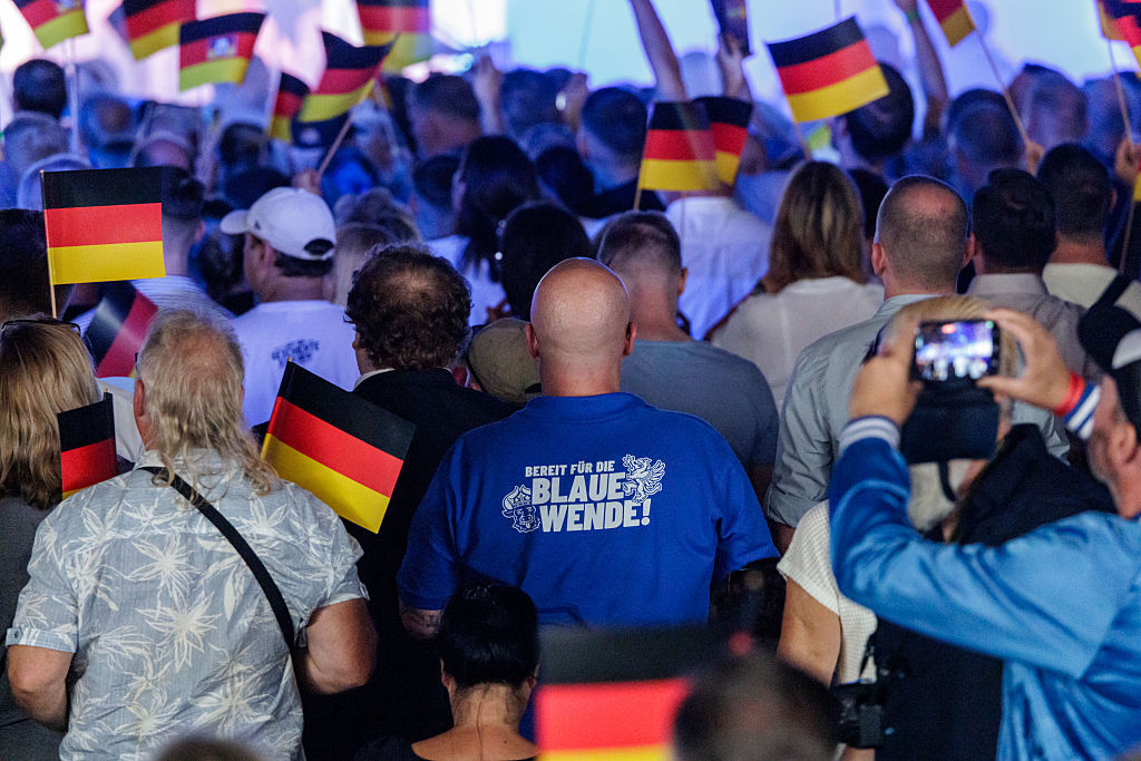 ‘Persistent discussion of a ban, together with the political firewall, is part of the reason why the AfD is expanding so quickly.’ Credit: Getty