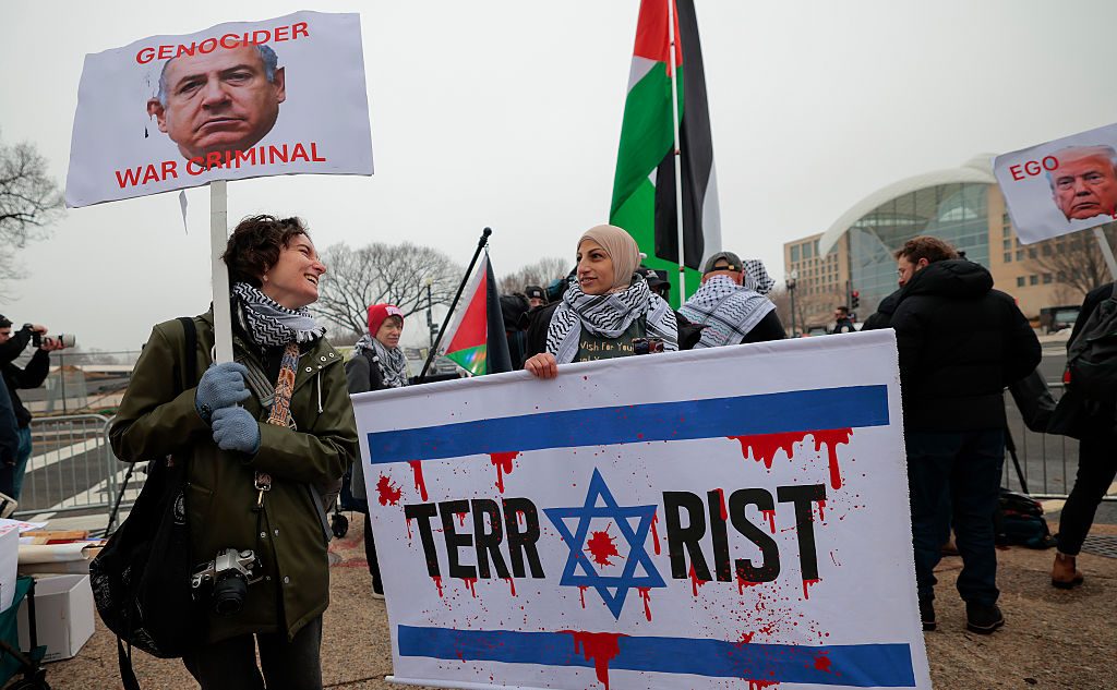 An anti-Israel protest in Washington, DC. Credit: Getty