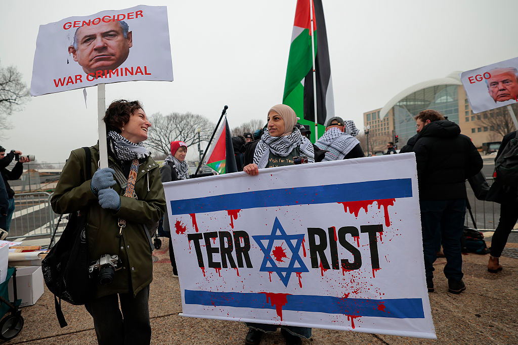 An anti-Israel protest in Washington, DC. Credit: Getty