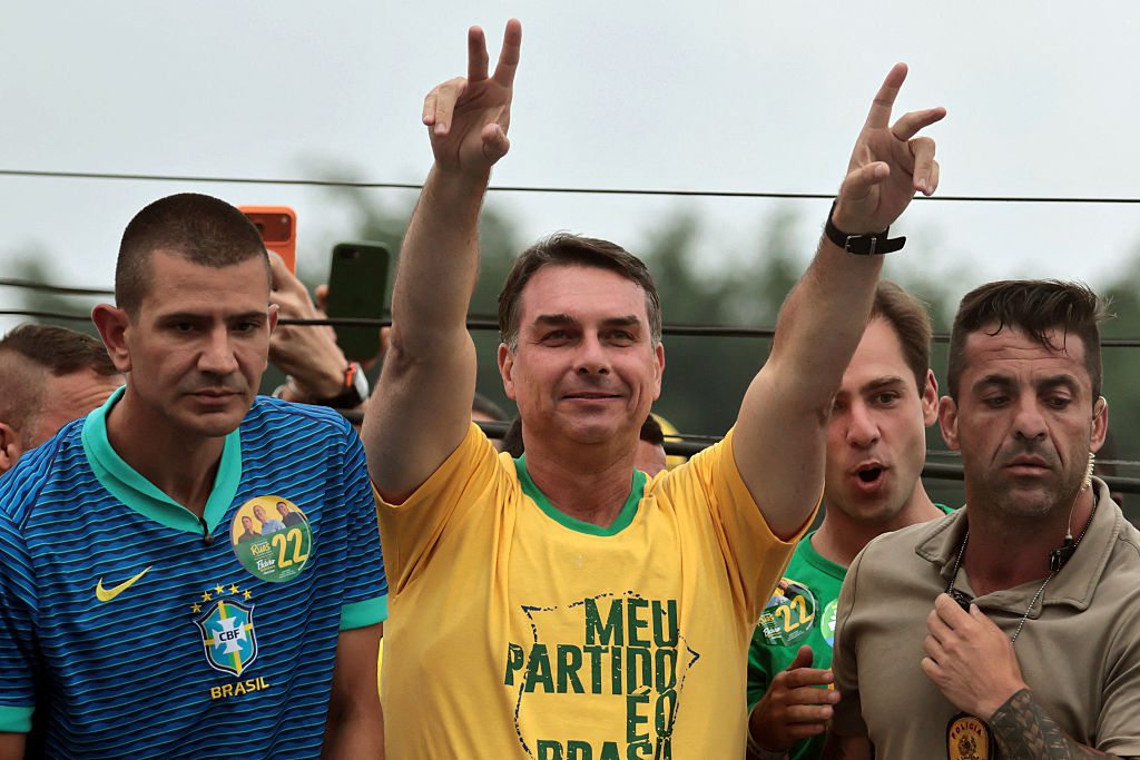 Flávio Bolsonaro has a two-point lead over Lula ahead of the presidential run-off later this month. Credit: Getty