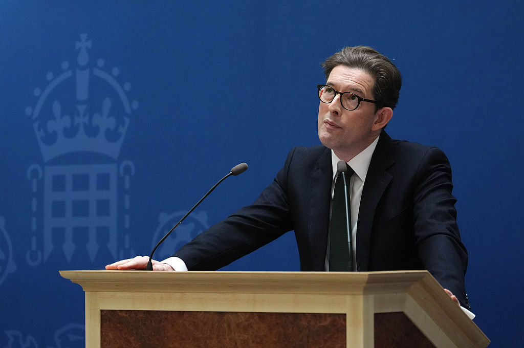 MI5 Director General Ken McCallum speaks in London this week. Credit: Getty