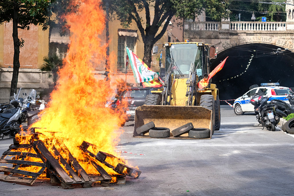 Protests have spread across Italy. Credit: Getty