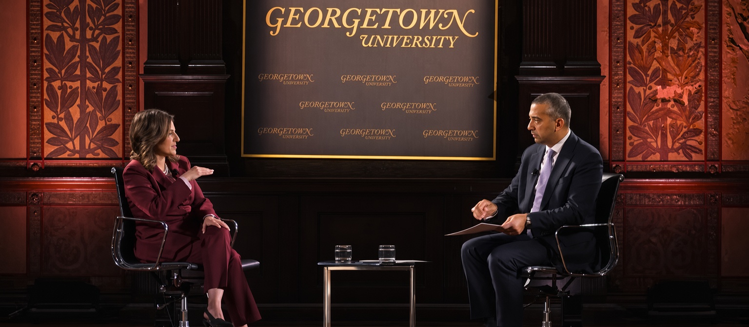 Neera Tanden speaks to Mehdi Hasan. Credit: Al Jazeera